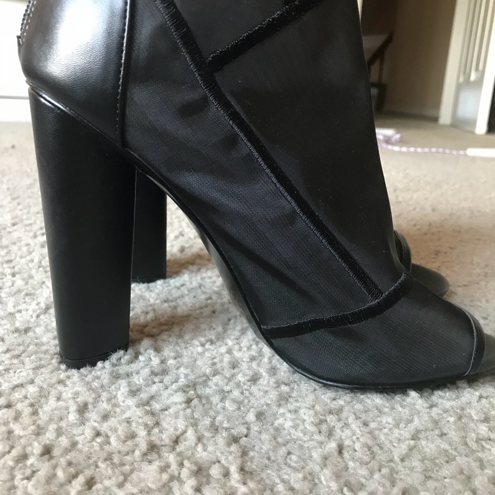 Steve Madden Peep Toe Mesh Booties - Picture 5 of 7